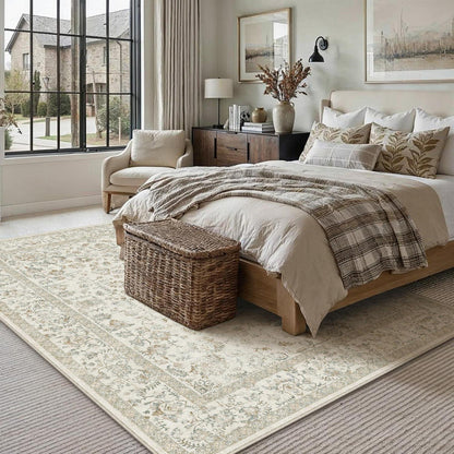 Waschbarer Teppich Wohnzimmer 160x230cm Teebraun Light