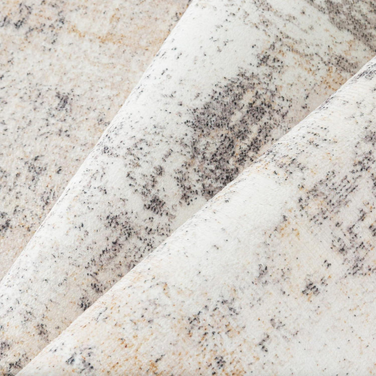 Läufer Beige Grau Abstrakt Waschbar 80x300cm