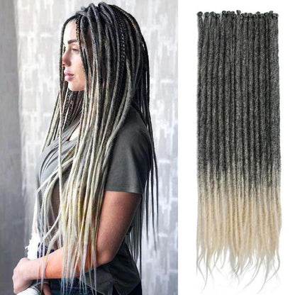 24 Zoll Dreadlock Extensions – Handgefertigte Locs Schwarz Blond