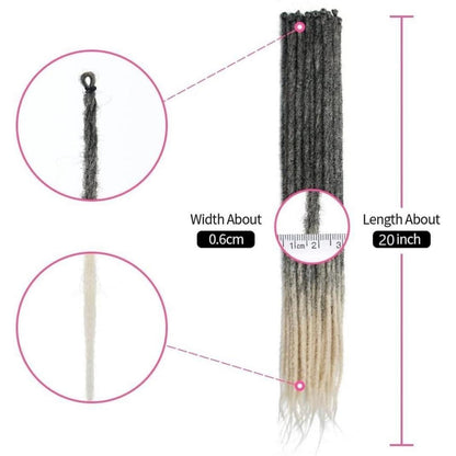 24 Zoll Dreadlock Extensions – Handgefertigte Locs Schwarz Blond