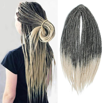24 Zoll Dreadlock Extensions Schwarz Blond, Handgefertigt