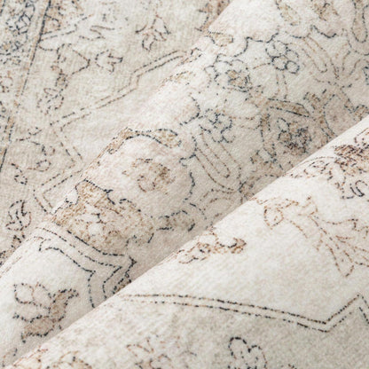 Vintage Läufer Beige 80x300cm – Waschbarer Flurteppich