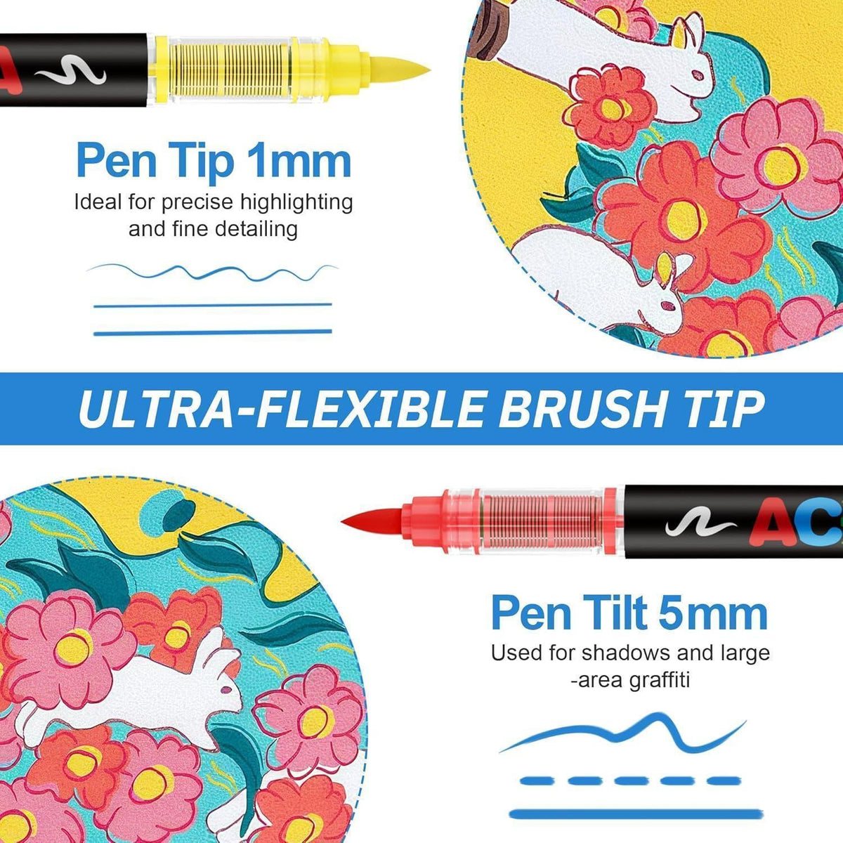 25 Marker-Set | Mehrfarbig zum Zeichnen & Basteln