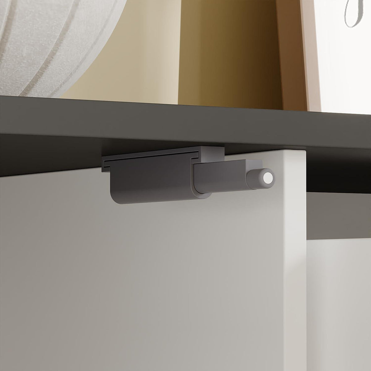 Weißes Sideboard mit Schublade & 4 Türen – 160x40x77.5cm