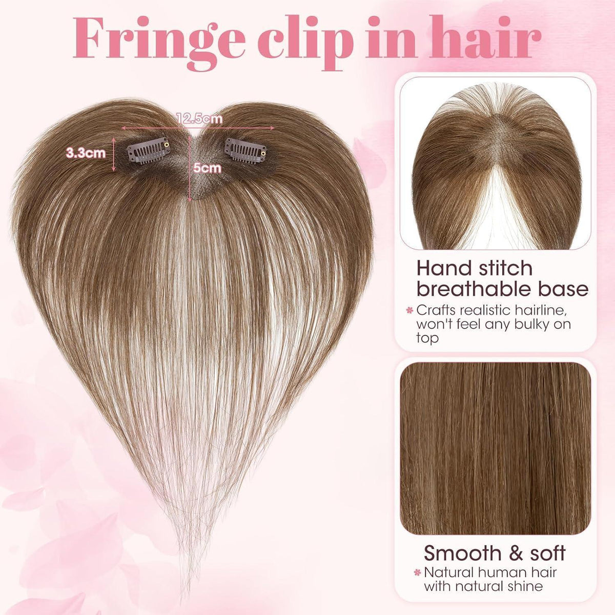 Clip-in Pony Echthaar – Mittelbraun #04 & #4
