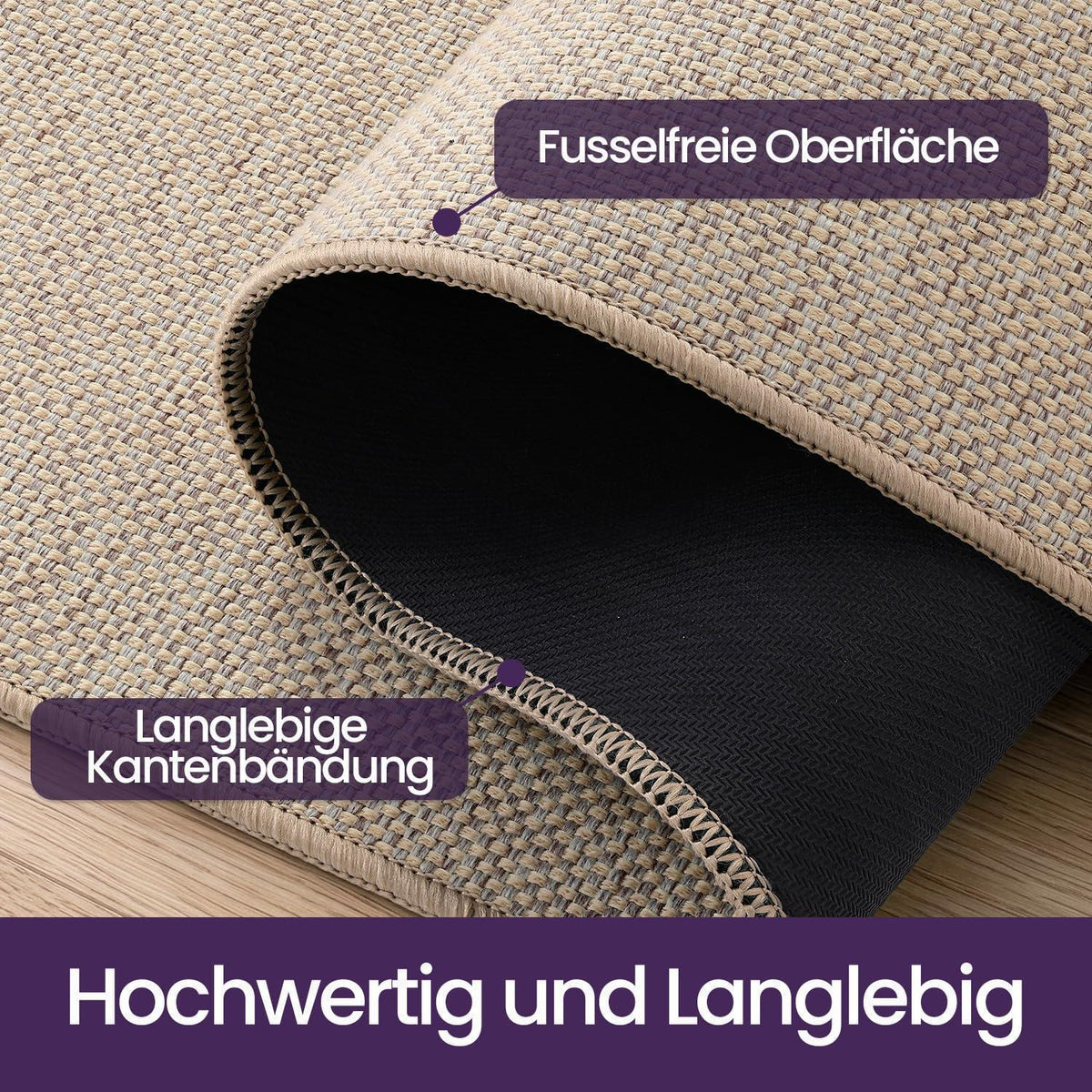 Schmutzfangmatte Innen 120x180 cm – Rutschfest & Beige