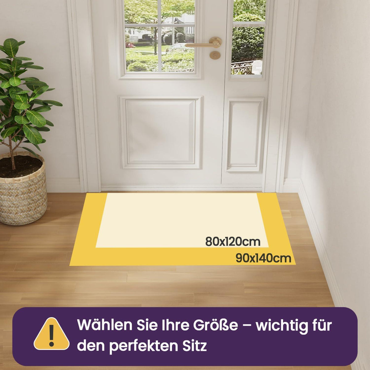 Schmutzfangmatte Innen 90x140 cm – Rutschfest & Dunkelbeige