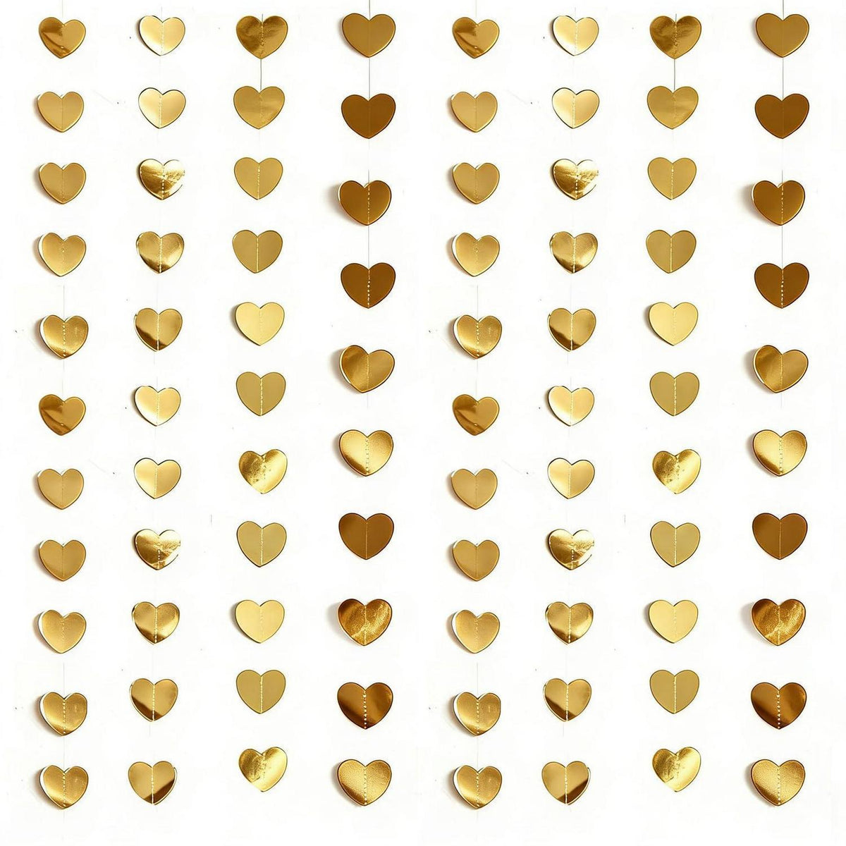 Goldene Herz Girlande 4m – Romantische Dekoration für Hochzeit & Party