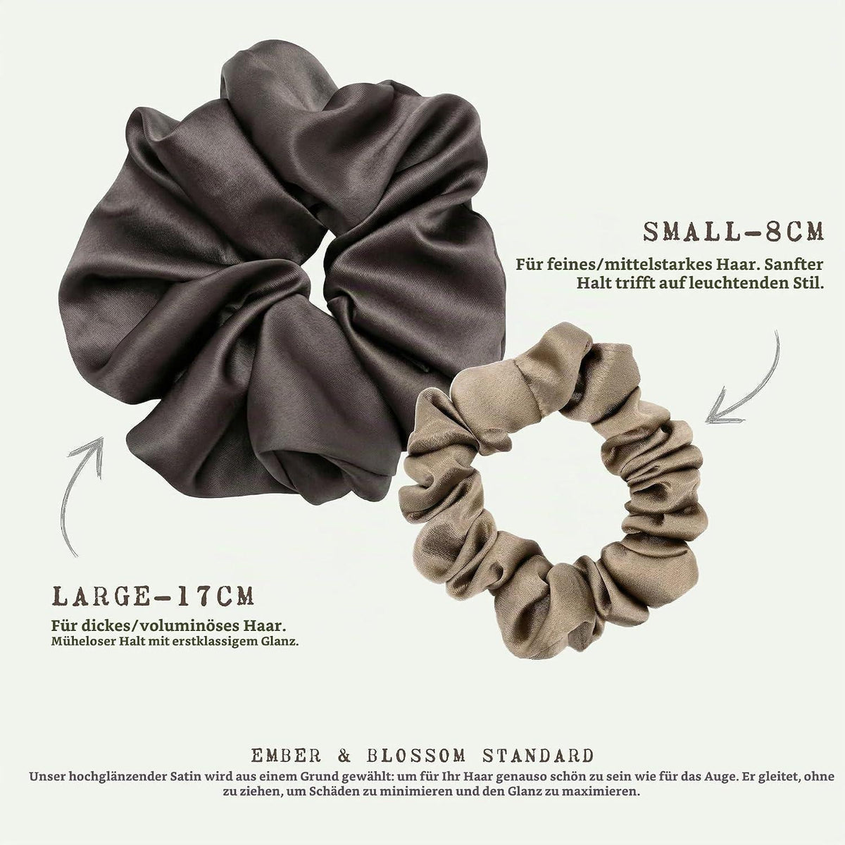 Wildschweinborsten Haarbürsten Set mit Satin Scrunchies & Geschenkbox