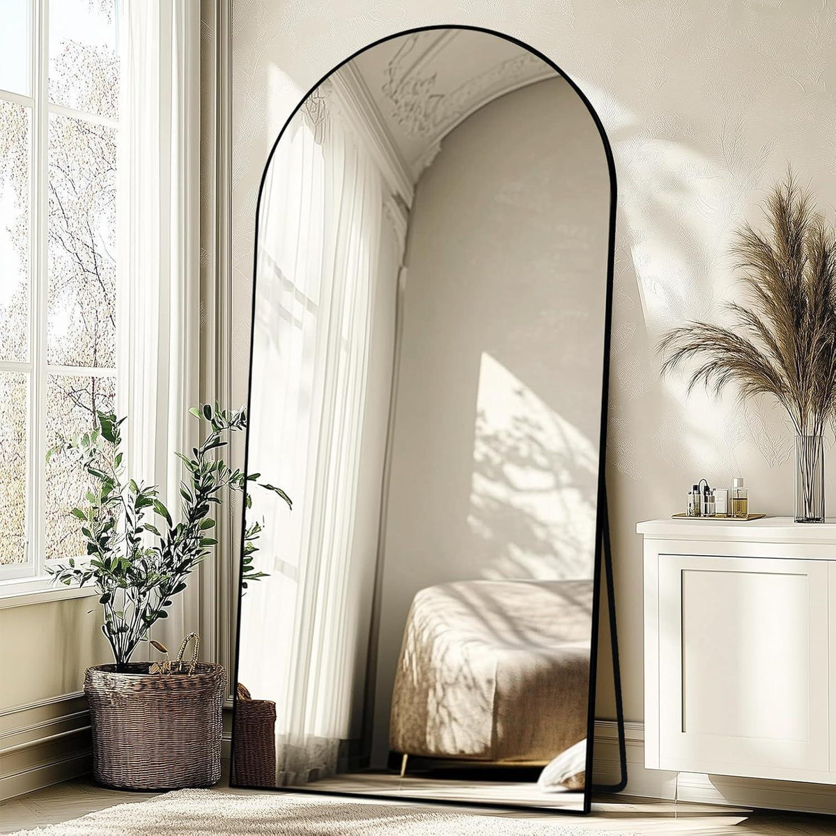 Großer Ganzkörperspiegel 195x95 cm mit Ständer – Stehend & Hängend