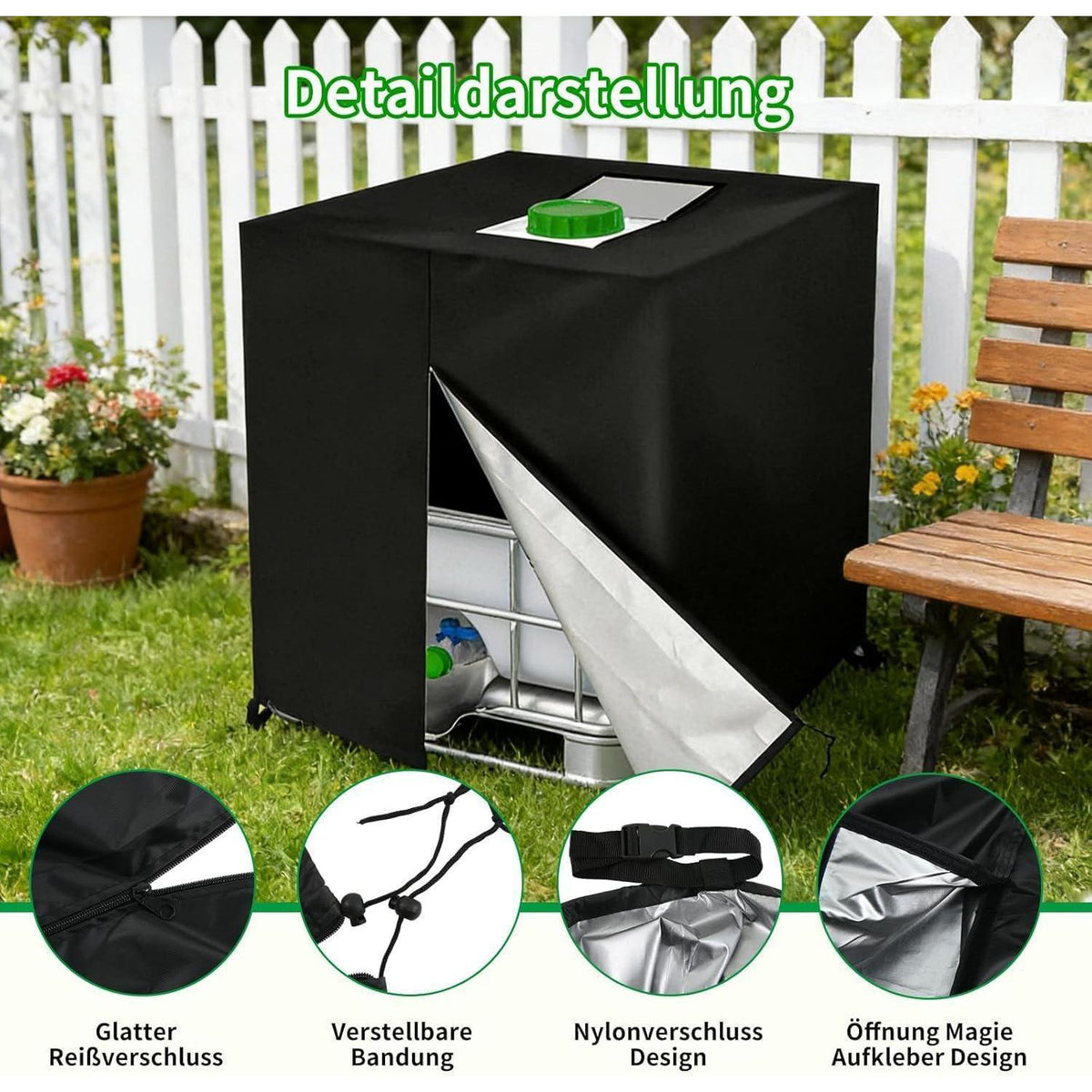 IBC Tank Abdeckung 1000L - Wasserdicht & UV-Beständig