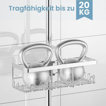 Duschablage 2er-Set für runde Stange – mit 24 Haken & viel Stauraum