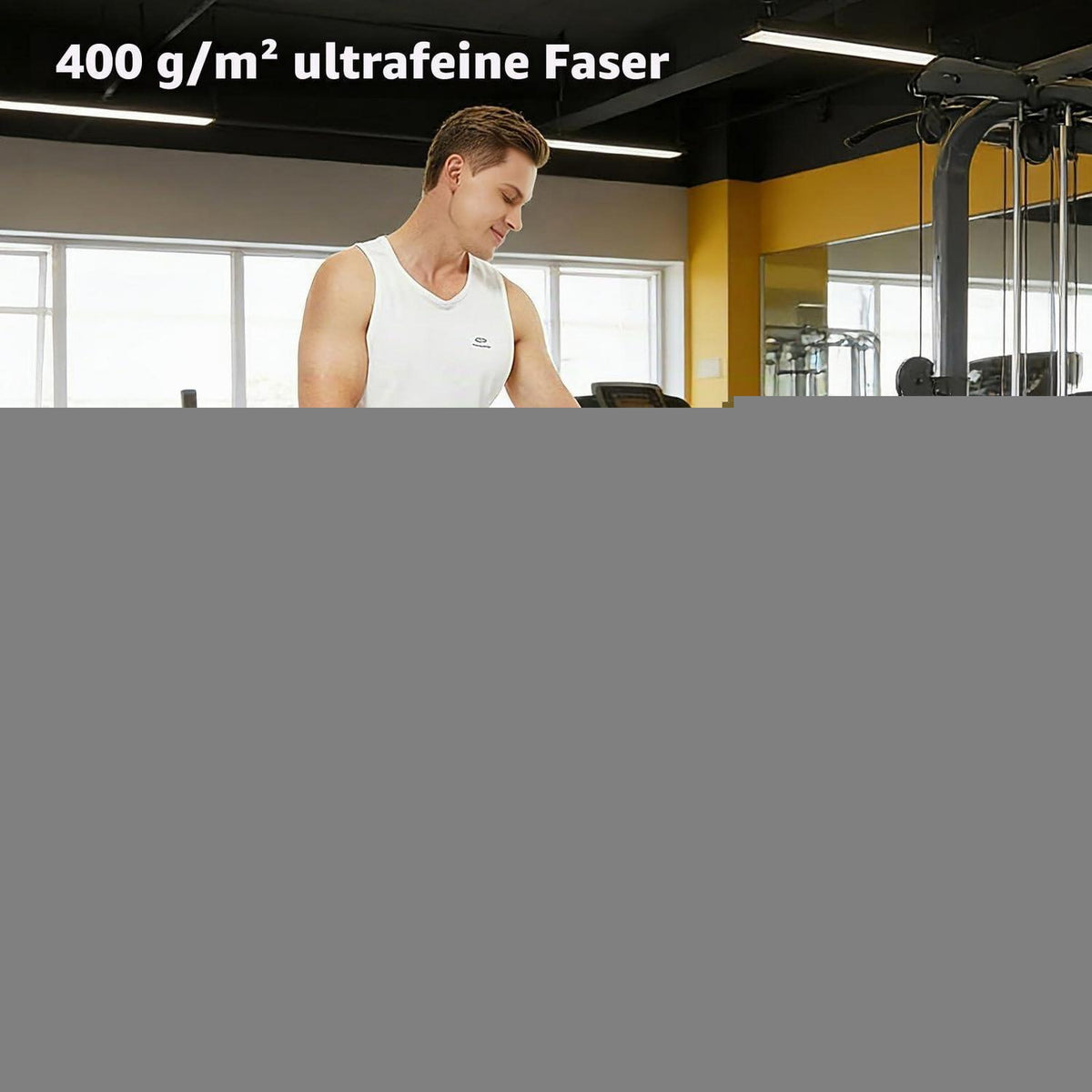 Fitness Handtuch Mikrofaser mit Reißverschlusstasche