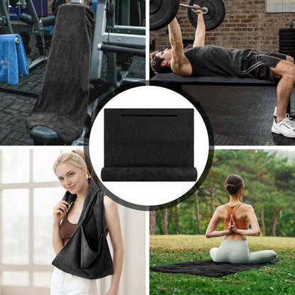 Fitness Handtuch Mikrofaser mit Reißverschlusstasche
