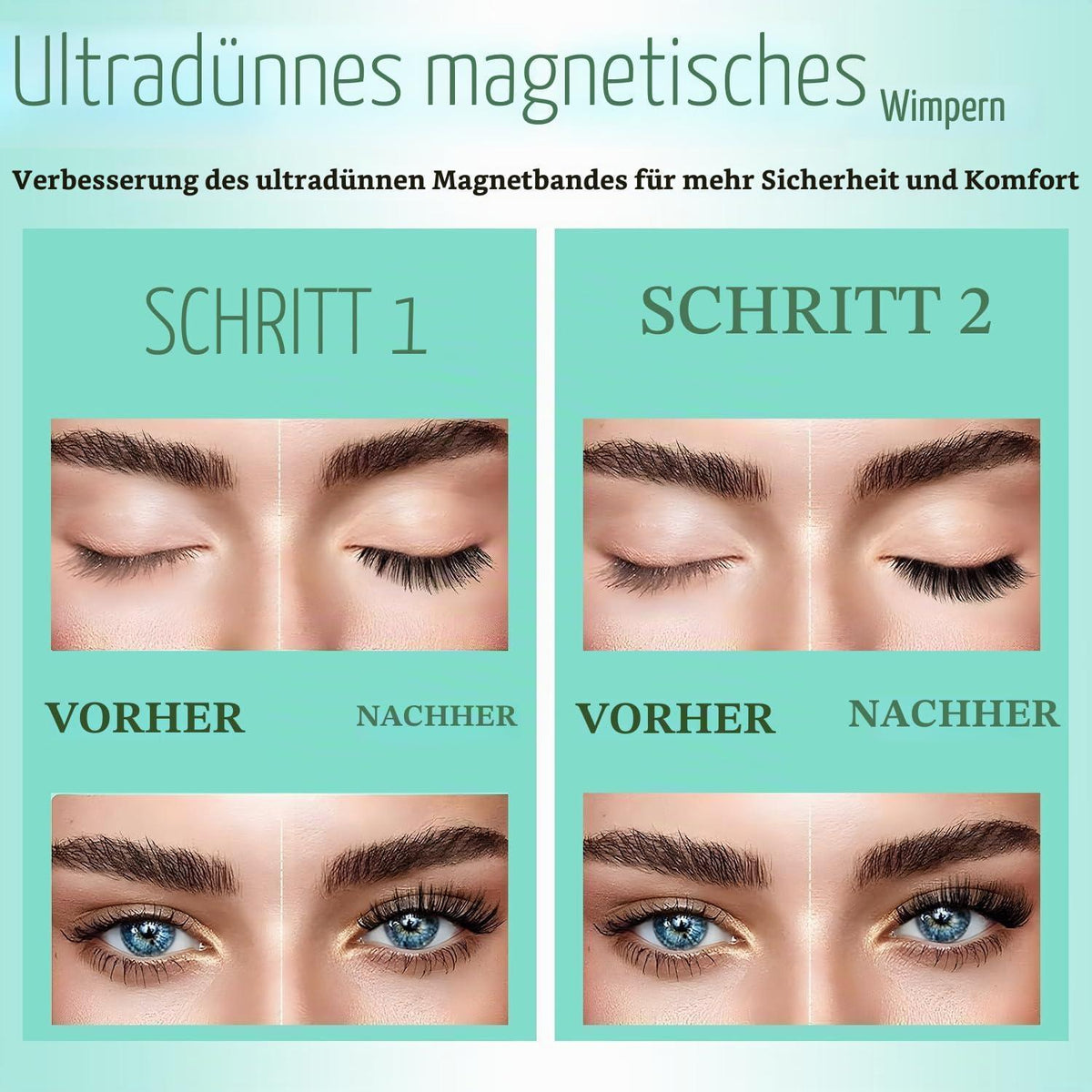 Magnetische Wimpern Set ohne Kleber – Wiederverwendbar & Perfekt für Unterwegs