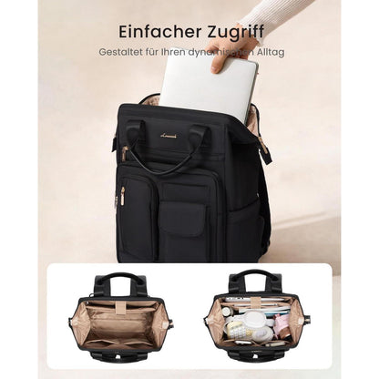 Laptop Rucksack Damen 17,3 Zoll Wasserdicht mit 20 Taschen