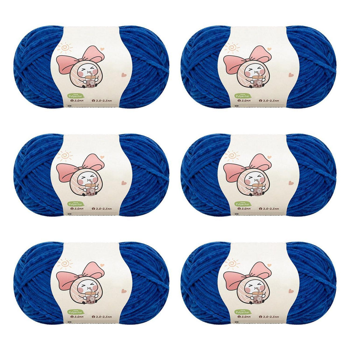 Feines Chenille Häkelgarn Meerblau – Superweiche Wolle für Amigurumi & Decken