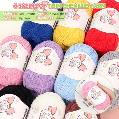 Feines Chenille Häkelgarn Meerblau – Superweiche Wolle für Amigurumi & Decken