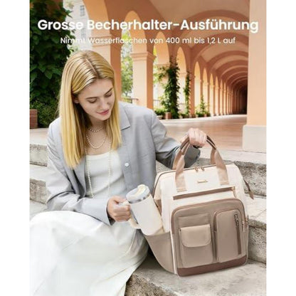 Laptop Rucksack Damen 17,3 Zoll Wasserdicht mit 20 Taschen
