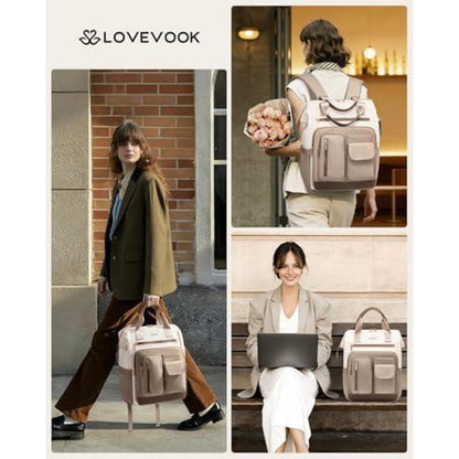 Laptop Rucksack Damen 17,3 Zoll Wasserdicht mit 20 Taschen