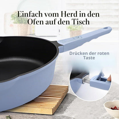 7-teiliges Kochgeschirr-Set mit abnehmbarem Griff