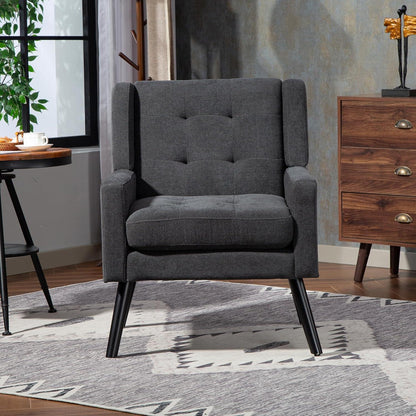 2-teiliges Sessel-Set Dunkelgrau – Wohnzimmer Lounge-Sofa