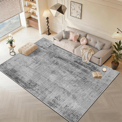 Grauer Wohnzimmerteppich 160x200cm – Moderner Kurzflor Teppich