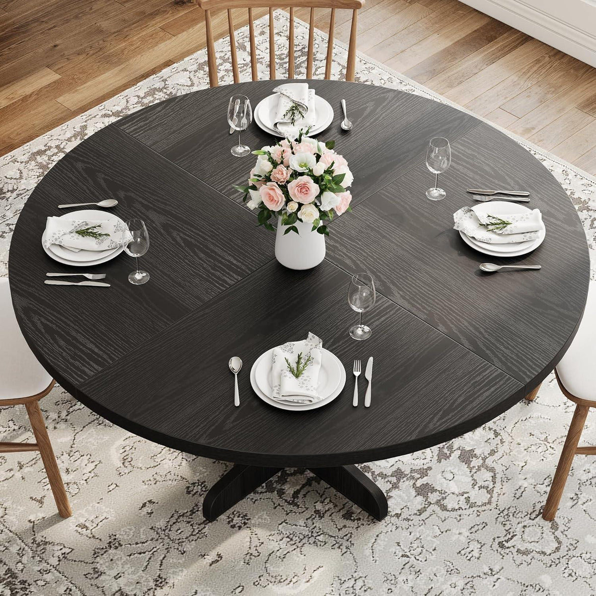 Runder Esstisch 120cm – Landhausstil für 4-6 Personen