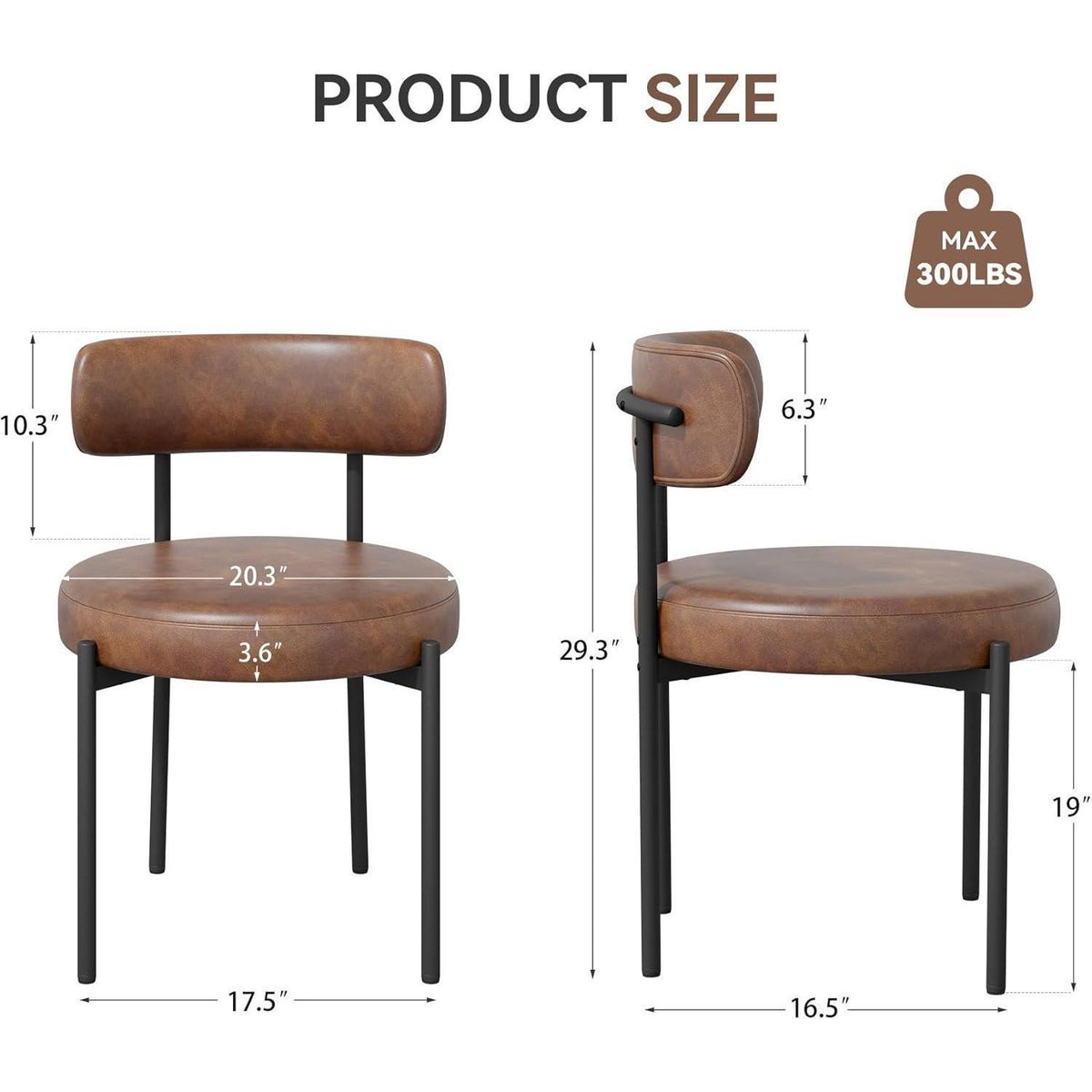 Esszimmerstühle 4er Set Braun | Mid-Century Boucle Design