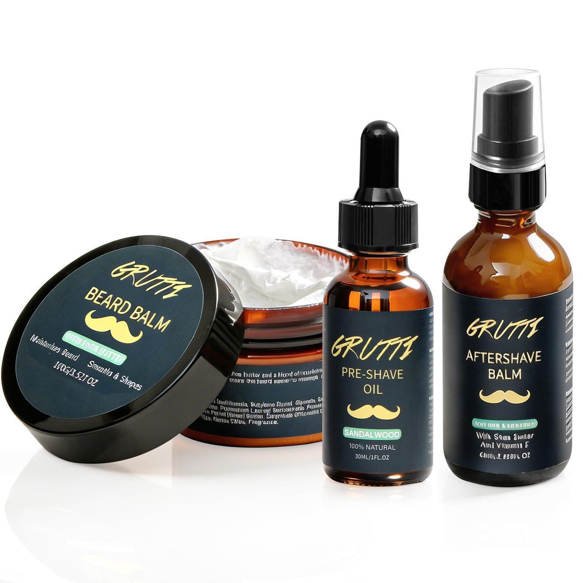 Rasierpflege Set Männer | 3-in-1 für Reizfreie Rasur