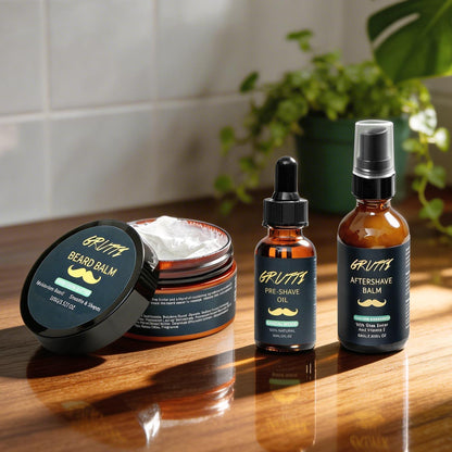 Rasierpflege Set Männer | 3-in-1 für Reizfreie Rasur