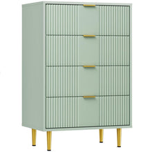 Kommode mit 4 Schubladen, Olivgrün – Schlafzimmer & Wohnzimmer