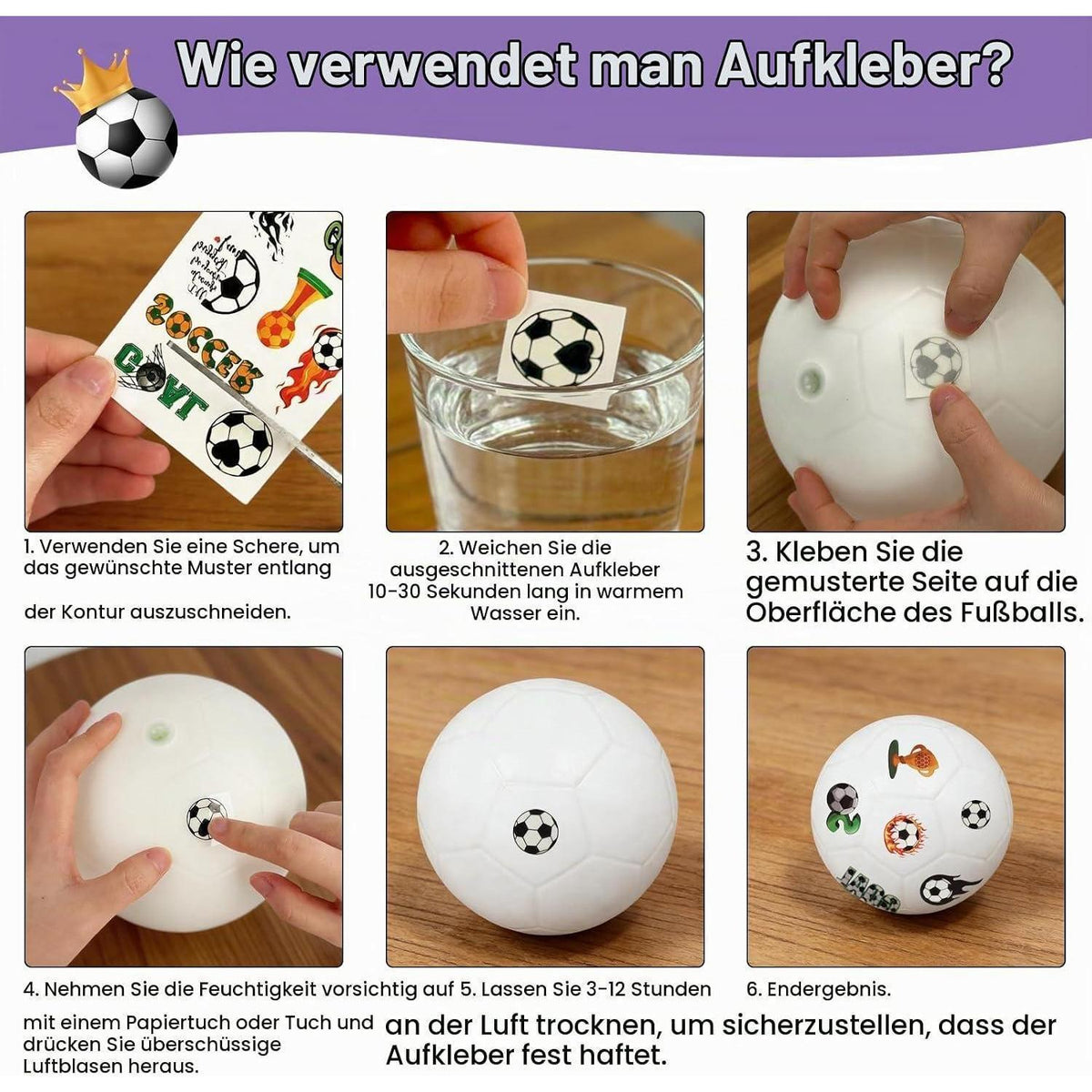 Fußball Malset Bastelset | Kreatives Kunstzubehör für Kinder