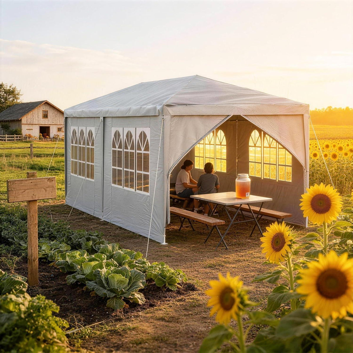 Wasserdichter Faltpavillon 3x6m – Partyzelt für Garten & Events