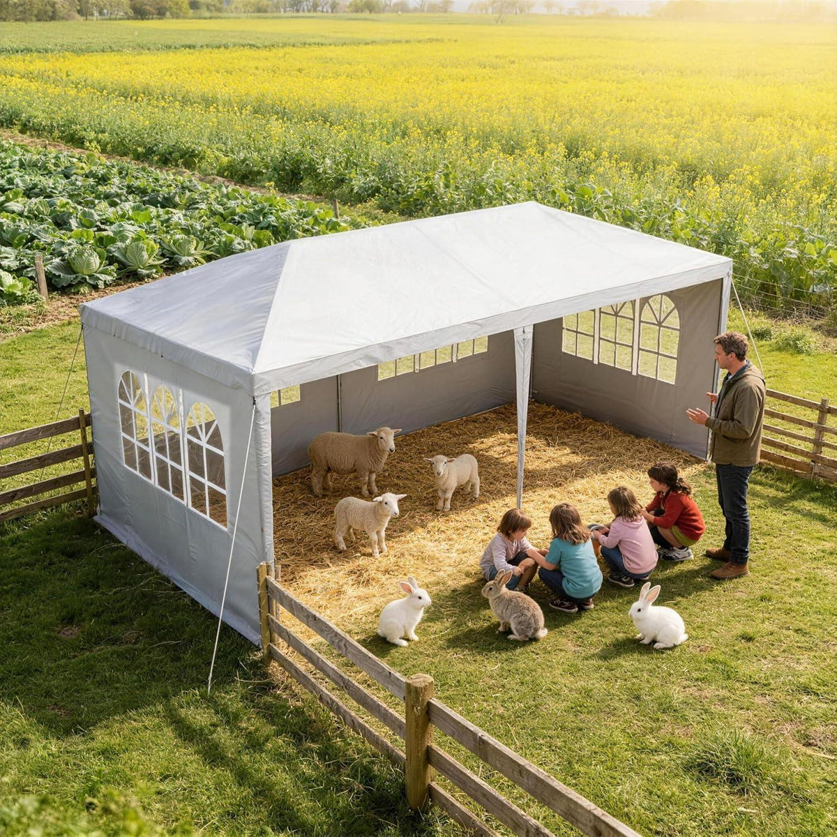 Wasserdichter Faltpavillon 3x6m – Partyzelt für Garten & Events