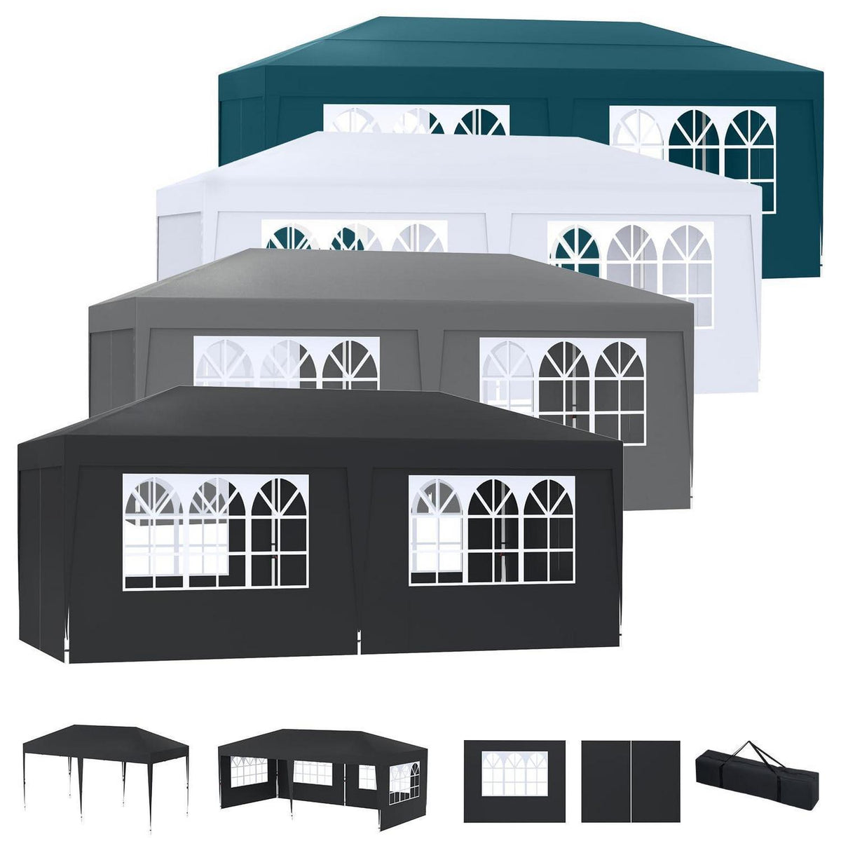 Faltpavillon 3x6m mit Zubehör – Gartenparty & Camping