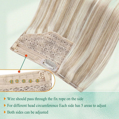 Echthaar Draht Extension Blond Highlights #P27/613 30cm