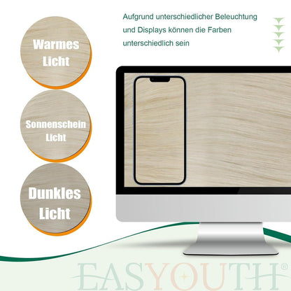 Blond Zopf Extension Echthaar – Remy Menschenhaar, 35cm