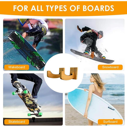 Universelle Wandhalterung für Surfboards, Skateboards & Snowboards