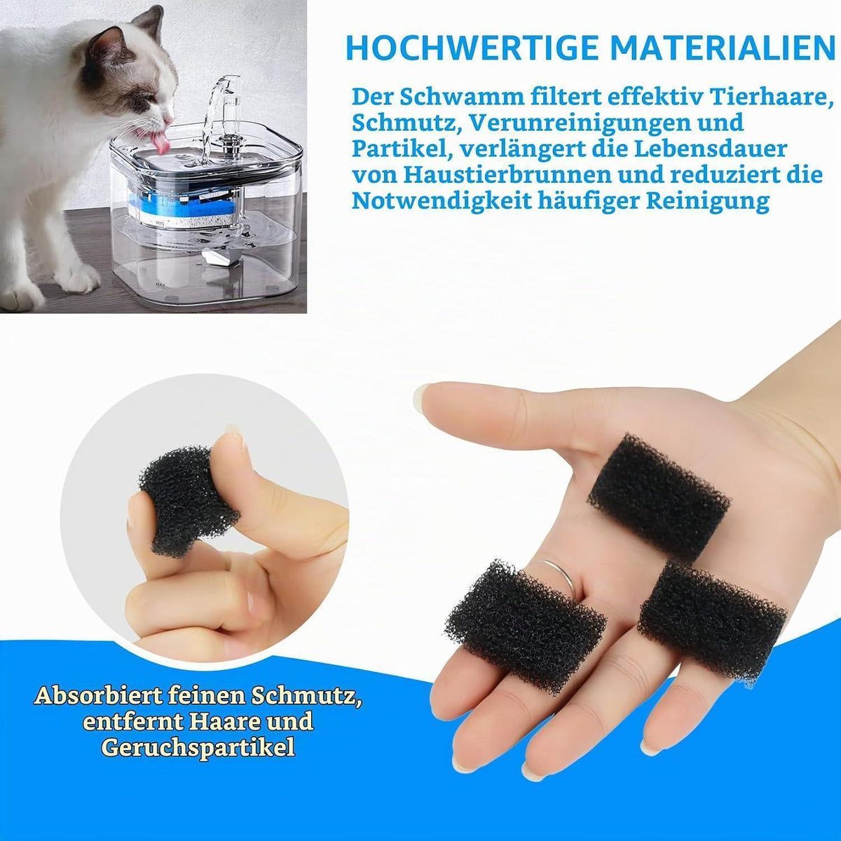 30x Ersatzfilter für Katzenbrunnen – Trinkbrunnenfilter Schaumstoff