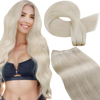 Echthaar Tressen Blond – 40cm, 100g, #60