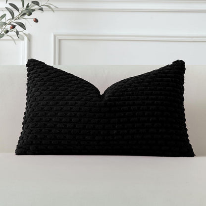 Kordsamt Kissenbezug 40x60 cm Schwarz – Weich & Dekorativ