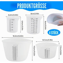 4er-Set Silikon Messbecher für Epoxidharz & Gießen