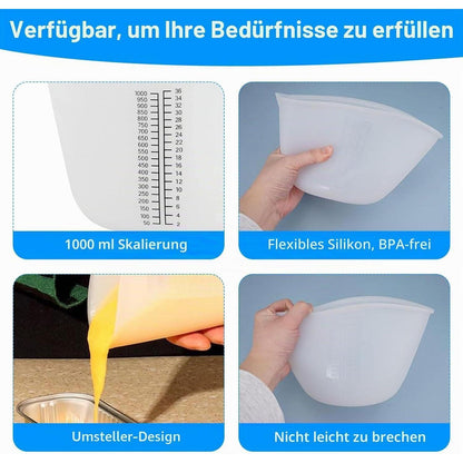 4er-Set Silikon Messbecher für Epoxidharz & Gießen