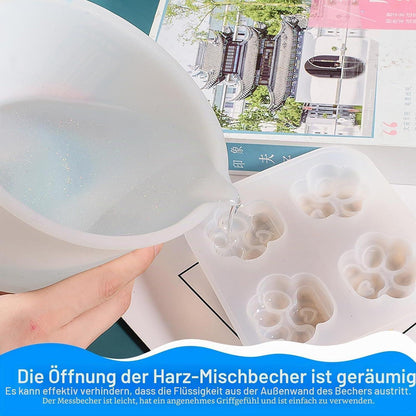 4er-Set Silikon Messbecher für Epoxidharz & Gießen