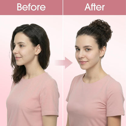 Echthaar Messy Bun mit Klammer - Schokoladenbraun/Blond