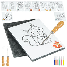 Prickelnadel Set Kinder Tierthema – Bastelset mit Vorlagen & Zubehör
