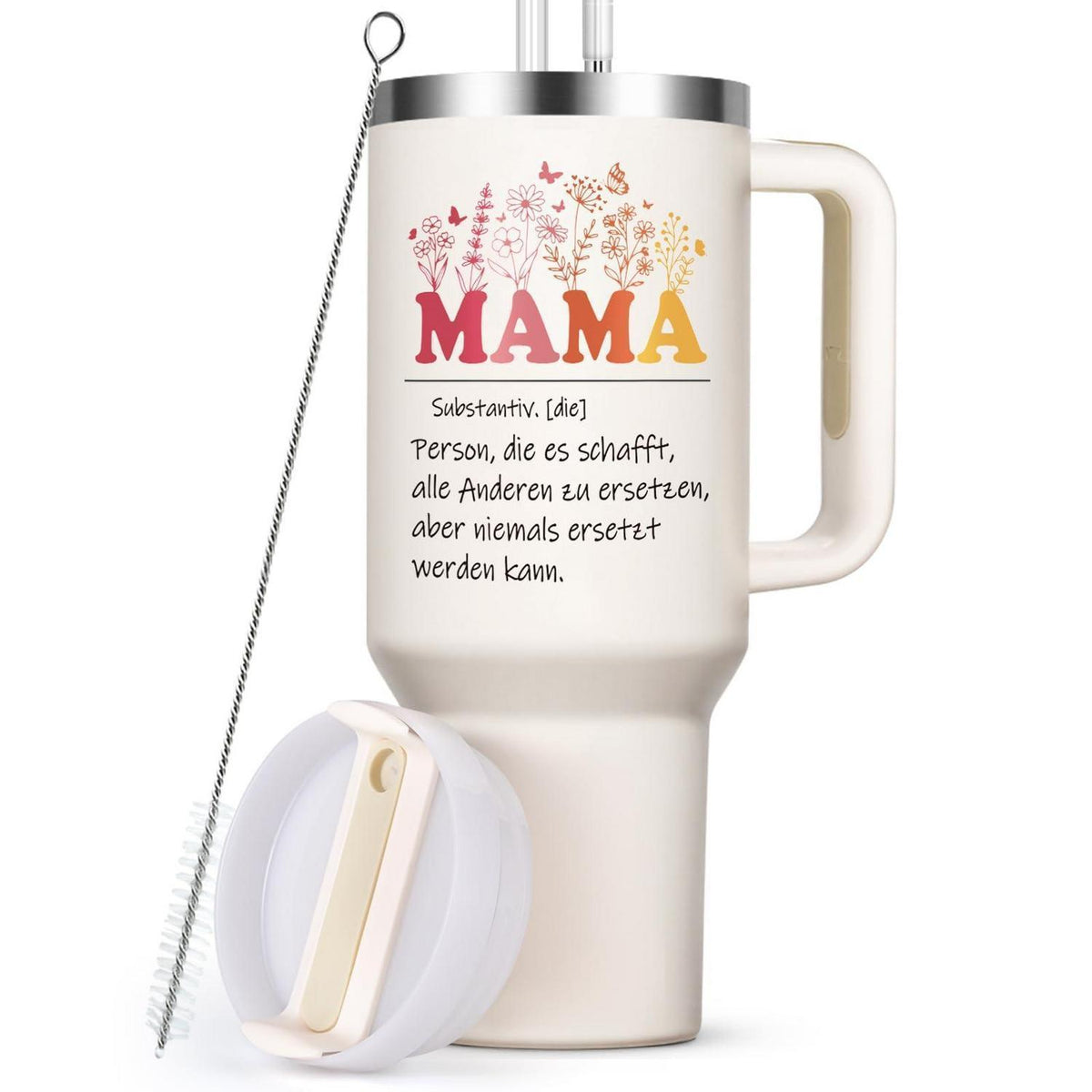 Edelstahl Thermobecher Mama Geschenk Muttertag 1182ml