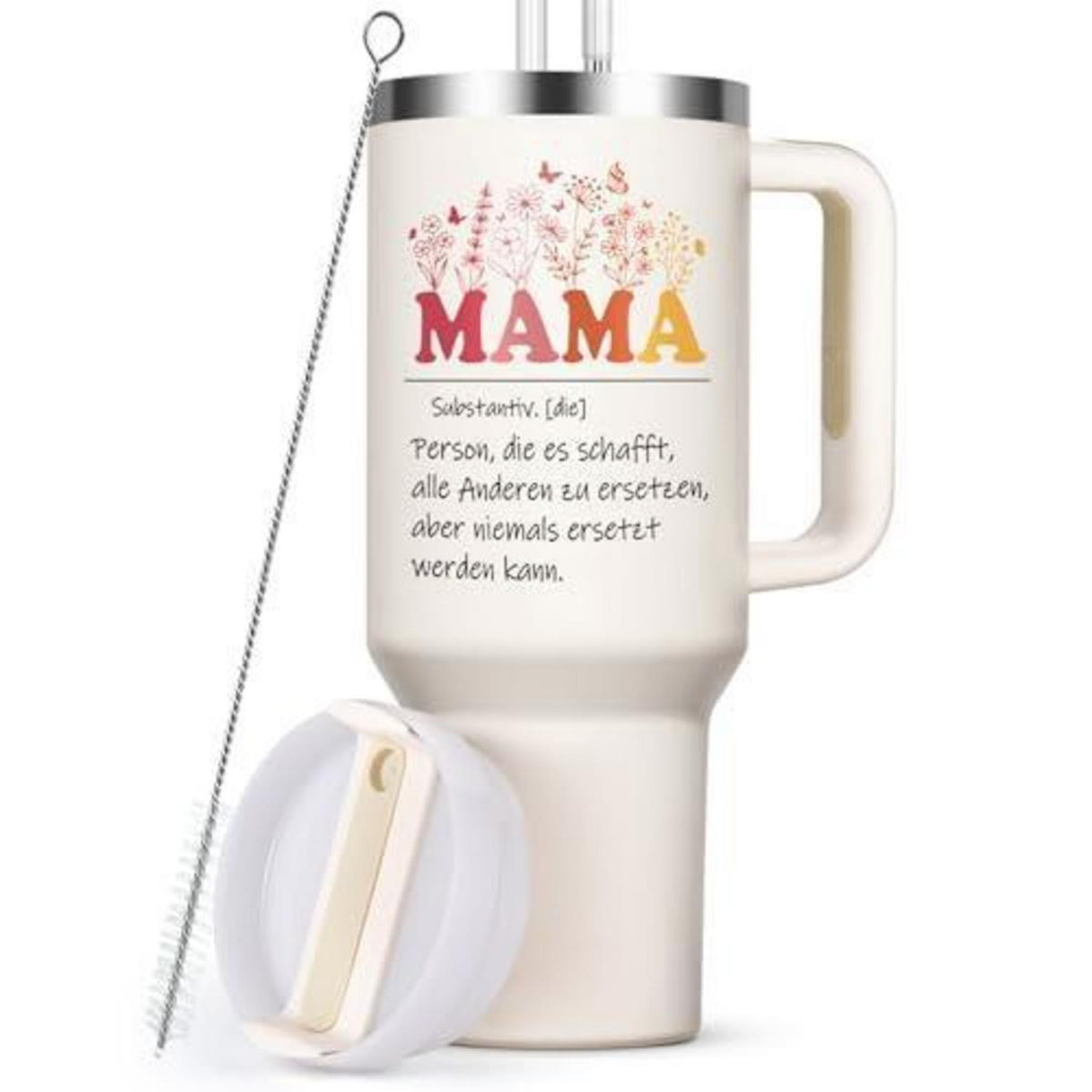 Edelstahl Thermobecher Mama Geschenk Muttertag 1182ml