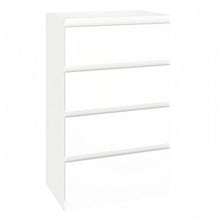 Kommode mit 4 Schubladen, Weiß – Schmaler Nachttisch/Sideboard